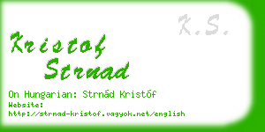 kristof strnad business card